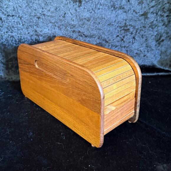 MCM Teak Recipe Holder | Made in Thailand | Roll Top Style - Picture 1 of 10